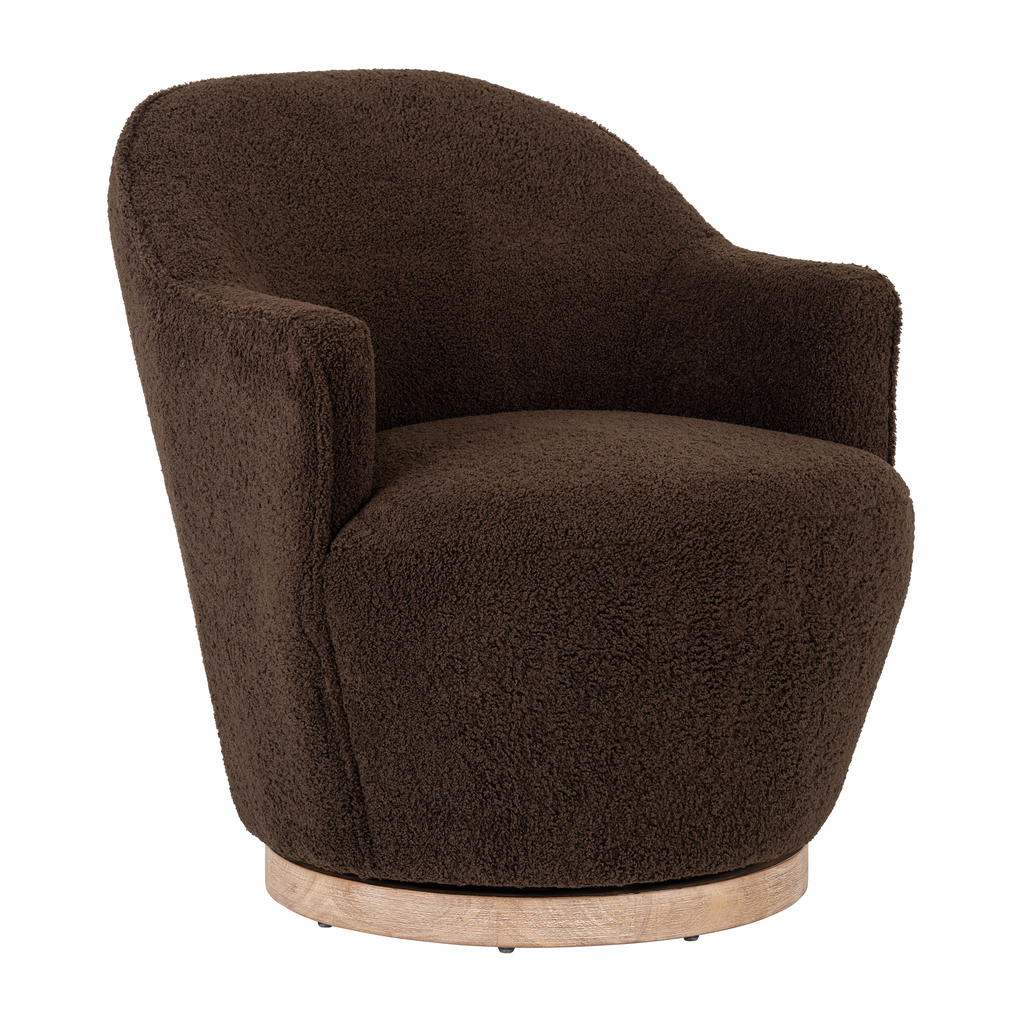 Sagebrook Wood Swivel Chair - Nutshell