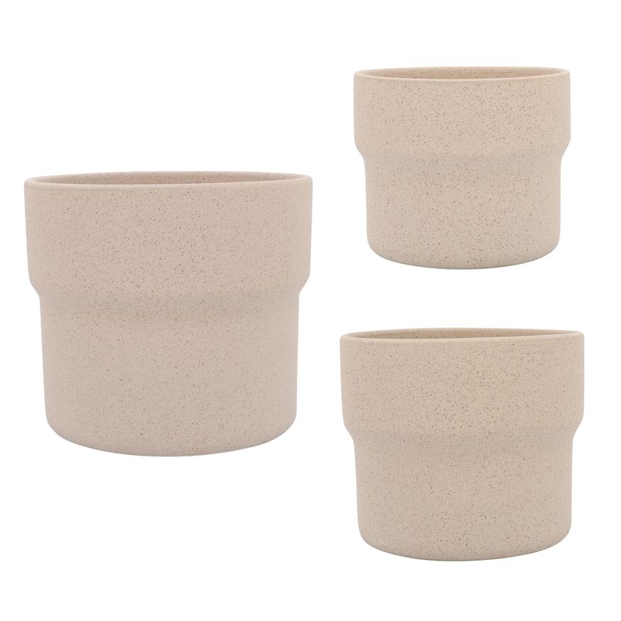 Sagebrook 7"/9"/10" Ceramic Mushroom Planters (Set Of 3)