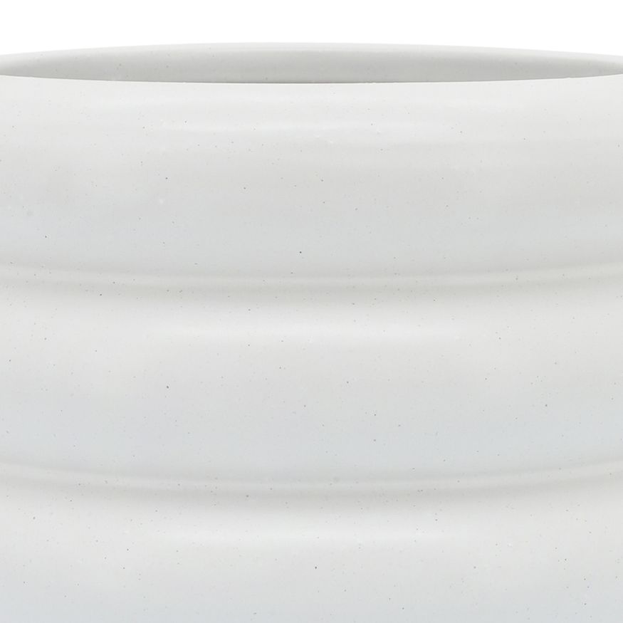 Sagebrook 8" Ceramic Bibendum Planter - White