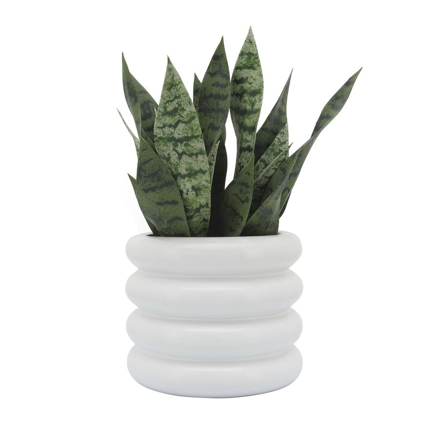 Sagebrook 10" Ceramic Bibendum Planter - White