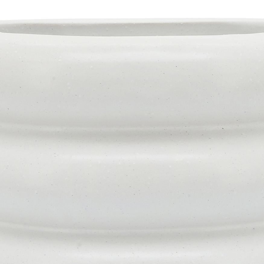 Sagebrook 10" Ceramic Bibendum Planter - White