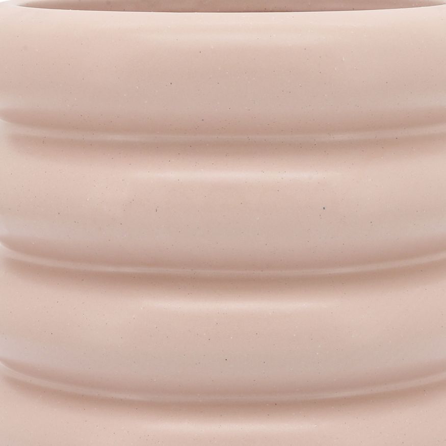 Sagebrook 10" Ceramic Bibendum Planter - Dusty Rose