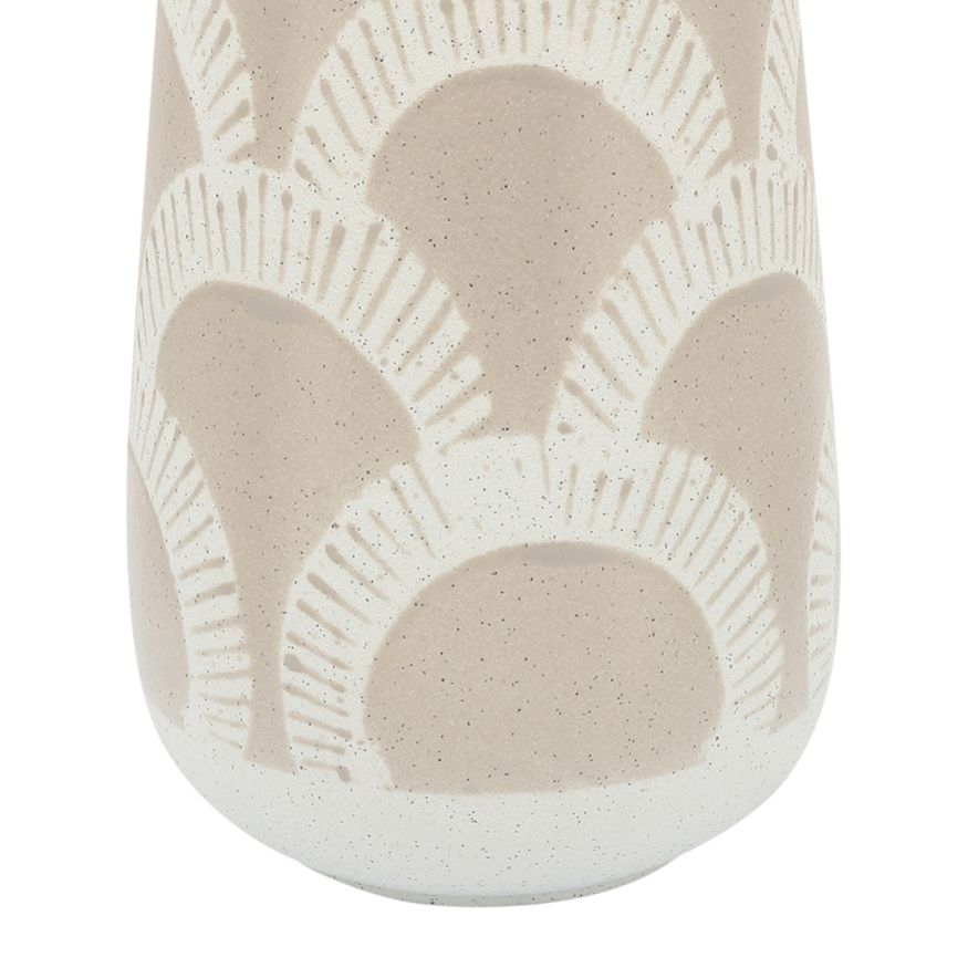 Sagebrook 15" Ceramic Aztec Vase - Beige