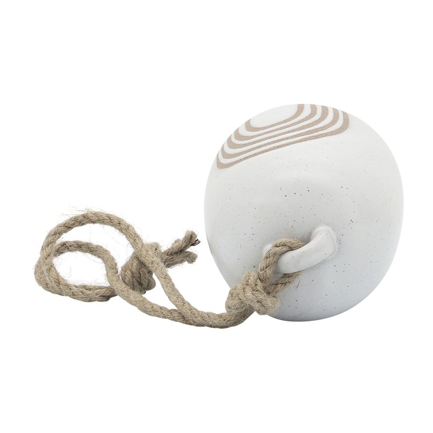 Sagebrook 4" Ceramic Hanging Bell Rainbow - White/Beige