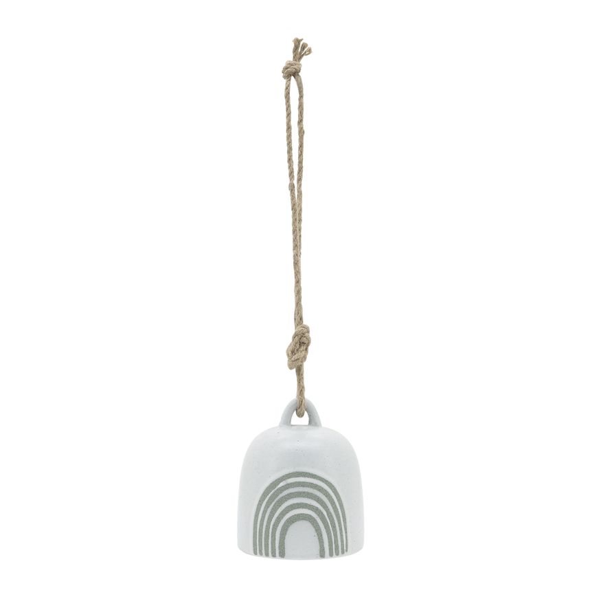 Sagebrook 4" Ceramic Hanging Bell Rainbow