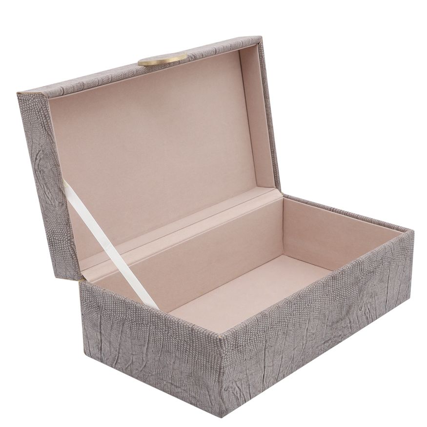 Sagebrook - 10"/12" Wood Box With Medallion (Set Of 2) in Beige