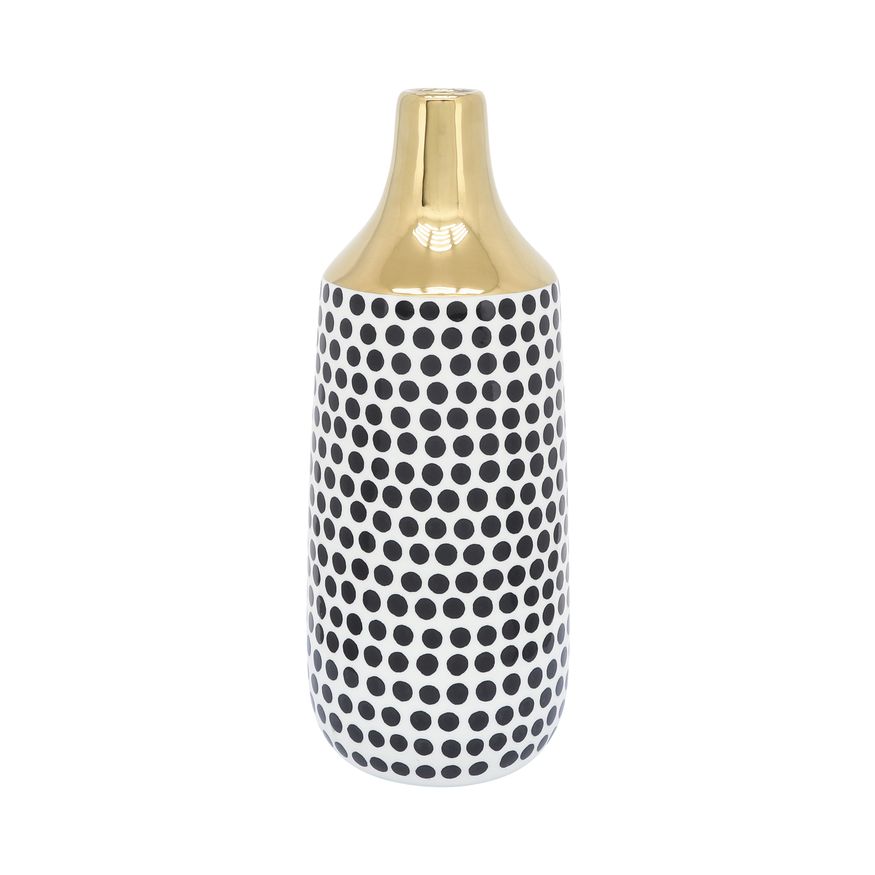 Sagebrook 16" Ceramic Polka Dots Vase