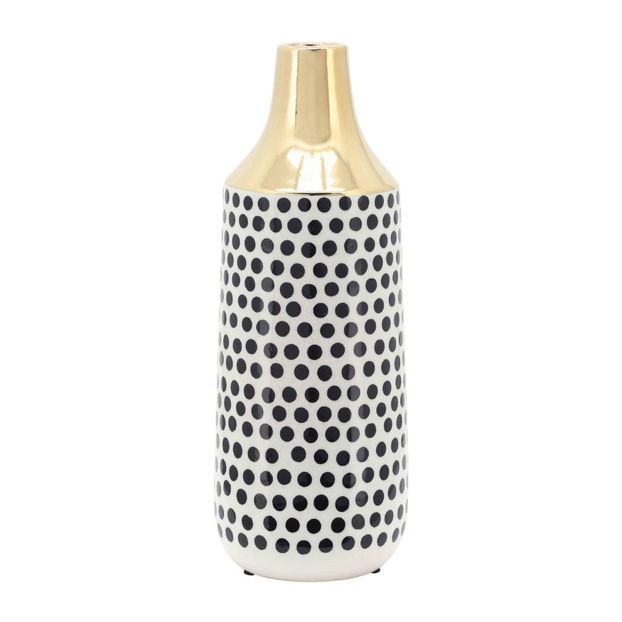 Sagebrook 16" Ceramic Polka Dots Vase