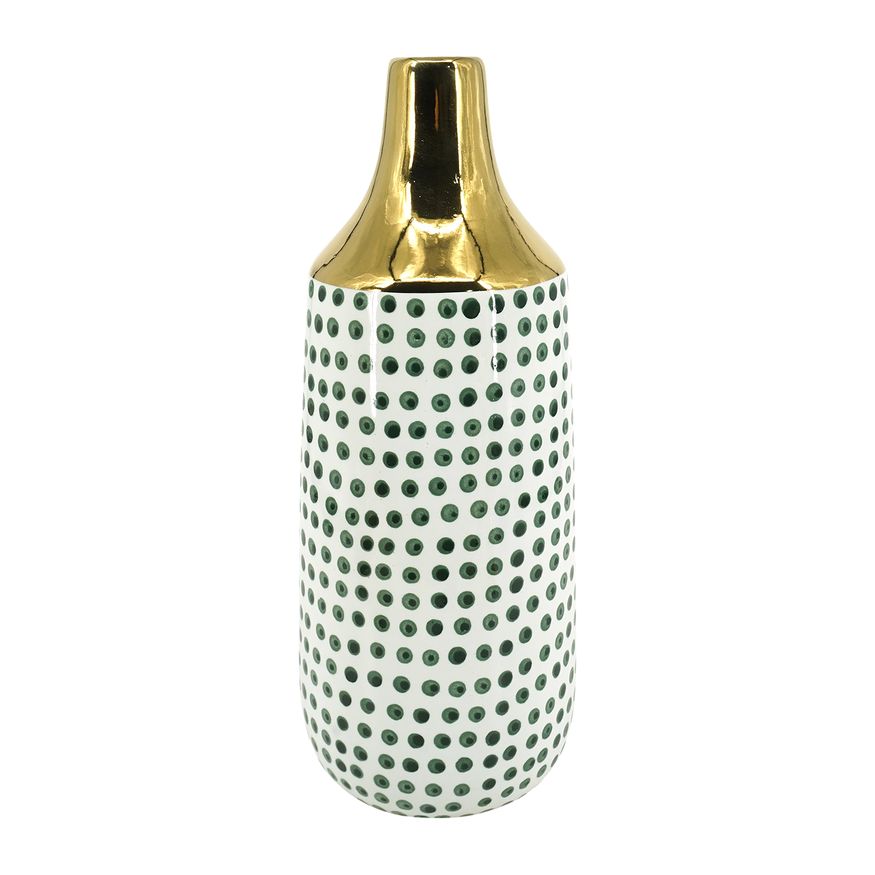 Sagebrook 16" Ceramic Polka Dots Vase