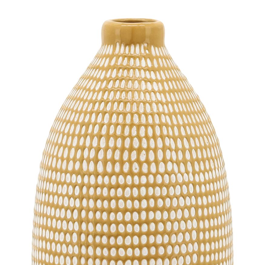 Sagebrook 12" Ceramic Dotted Vase - Tan