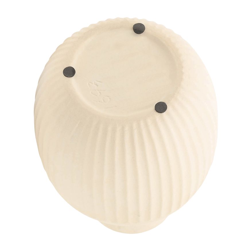 Sagebrook - 9" Ceramic Ridged Bulbous Vase in Ivory