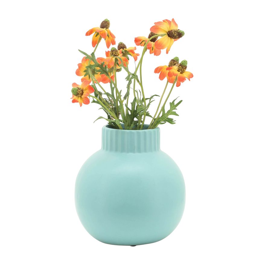 Sagebrook - 7" Ceramic Bulbous Vase in Green