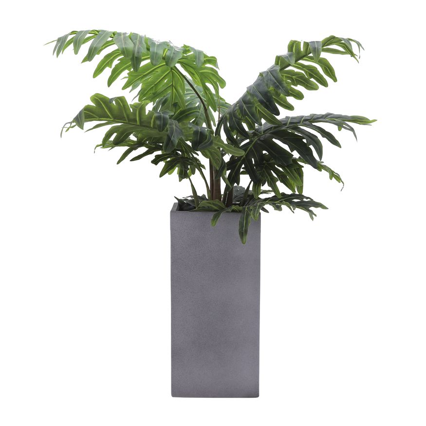 Sagebrook 11"/13" Resin Square Nested Planters (Set Of 2) - Gray