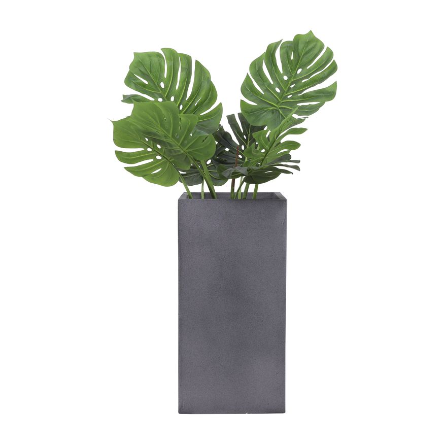 Sagebrook 11"/13" Resin Square Nested Planters (Set Of 2) - Gray