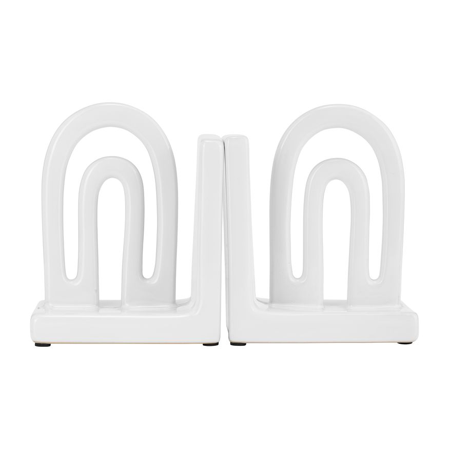 Sagebrook 6" Ceramic Arch Bookends (Set Of 2)