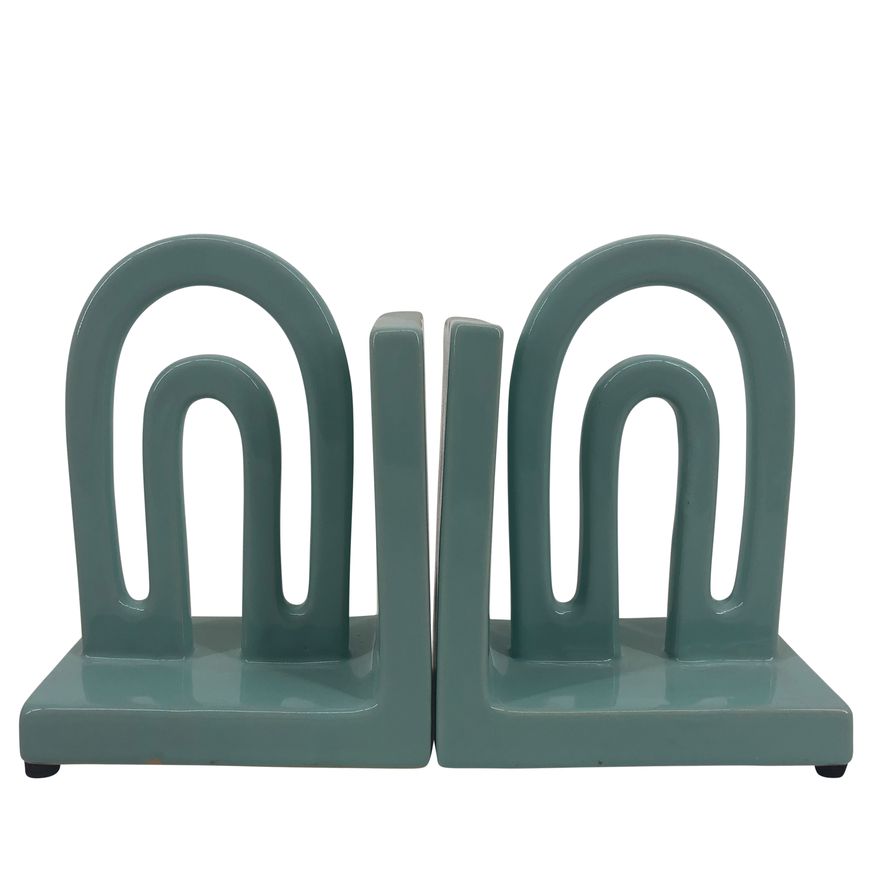 Sagebrook 6" Ceramic Arch Bookends (Set Of 2)