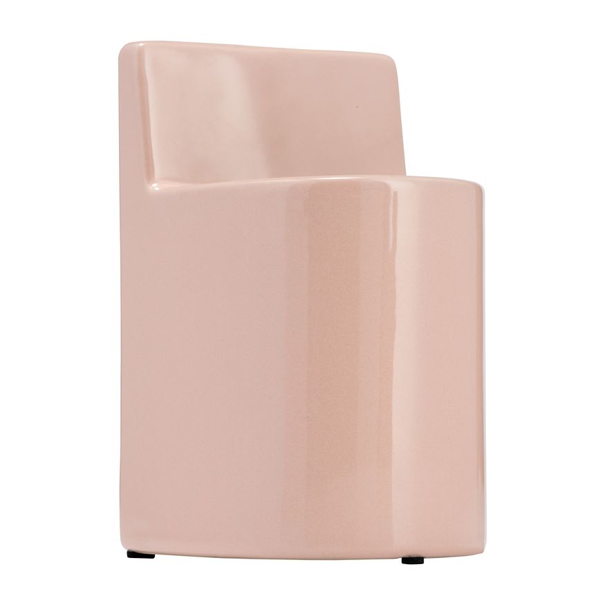 Sagebrook 6" Ceramic Pouch Bookends - Blush