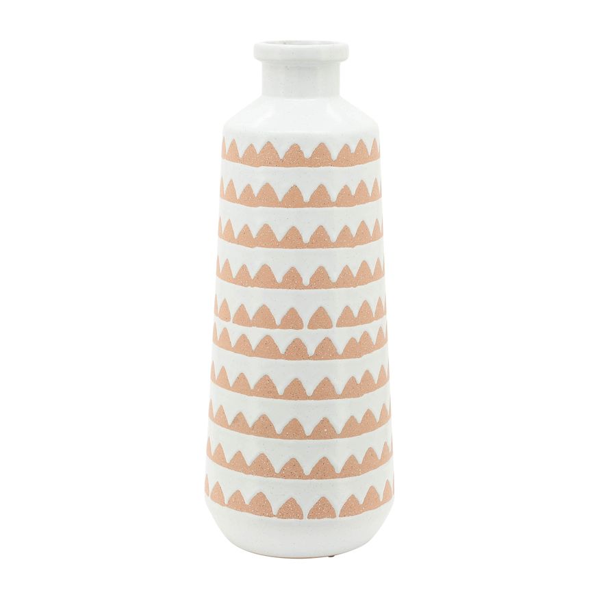 Sagebrook 16837 16" Ceramic Aztec Vase