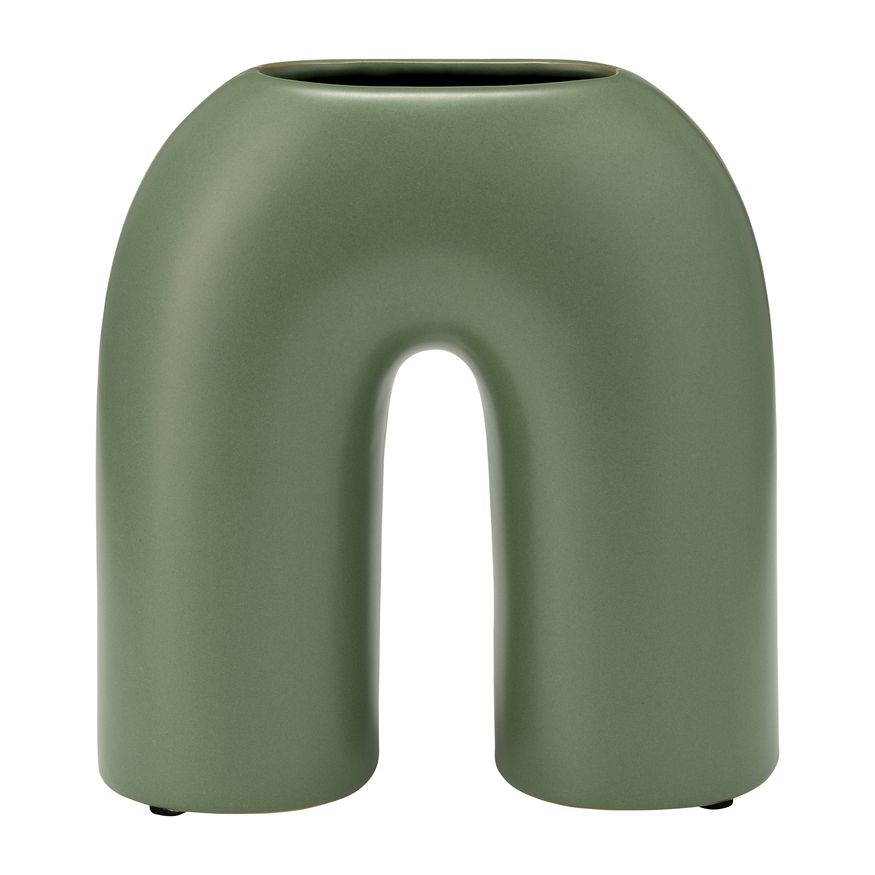 Sagebrook 8" Ceramic Horseshoe Vase