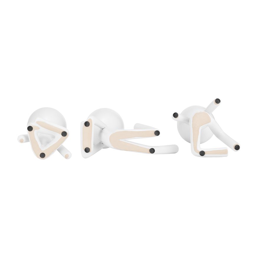 Sagebrook 8" Ceramic Sitting Humans (Set Of 3) - White