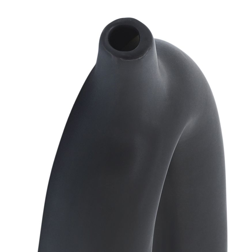 Sagebrook 14" Ceramic Open Cut-out Vase - Black