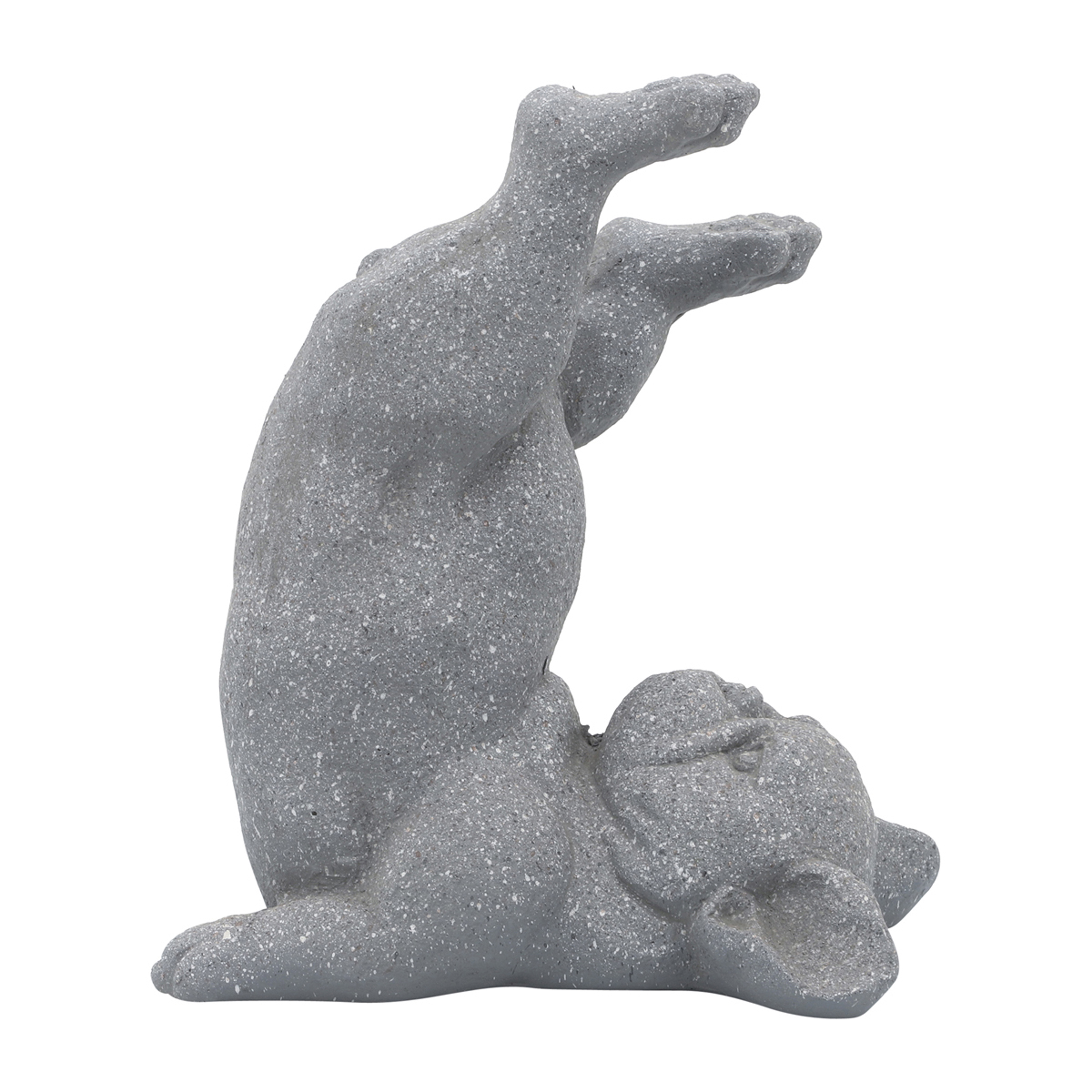 Sagebrook 14" Resin Yoga Dog - Gray