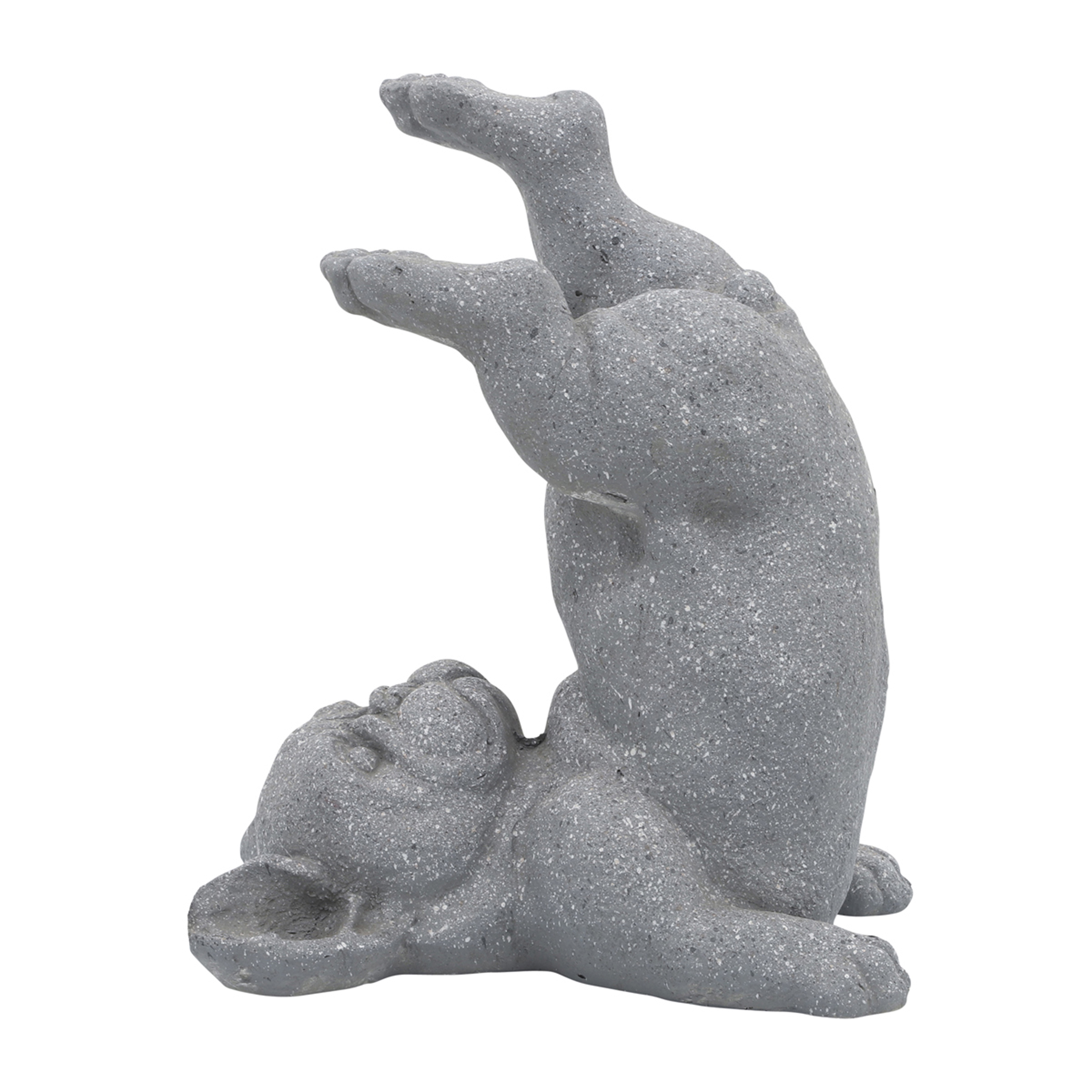 Sagebrook 14" Resin Yoga Dog - Gray