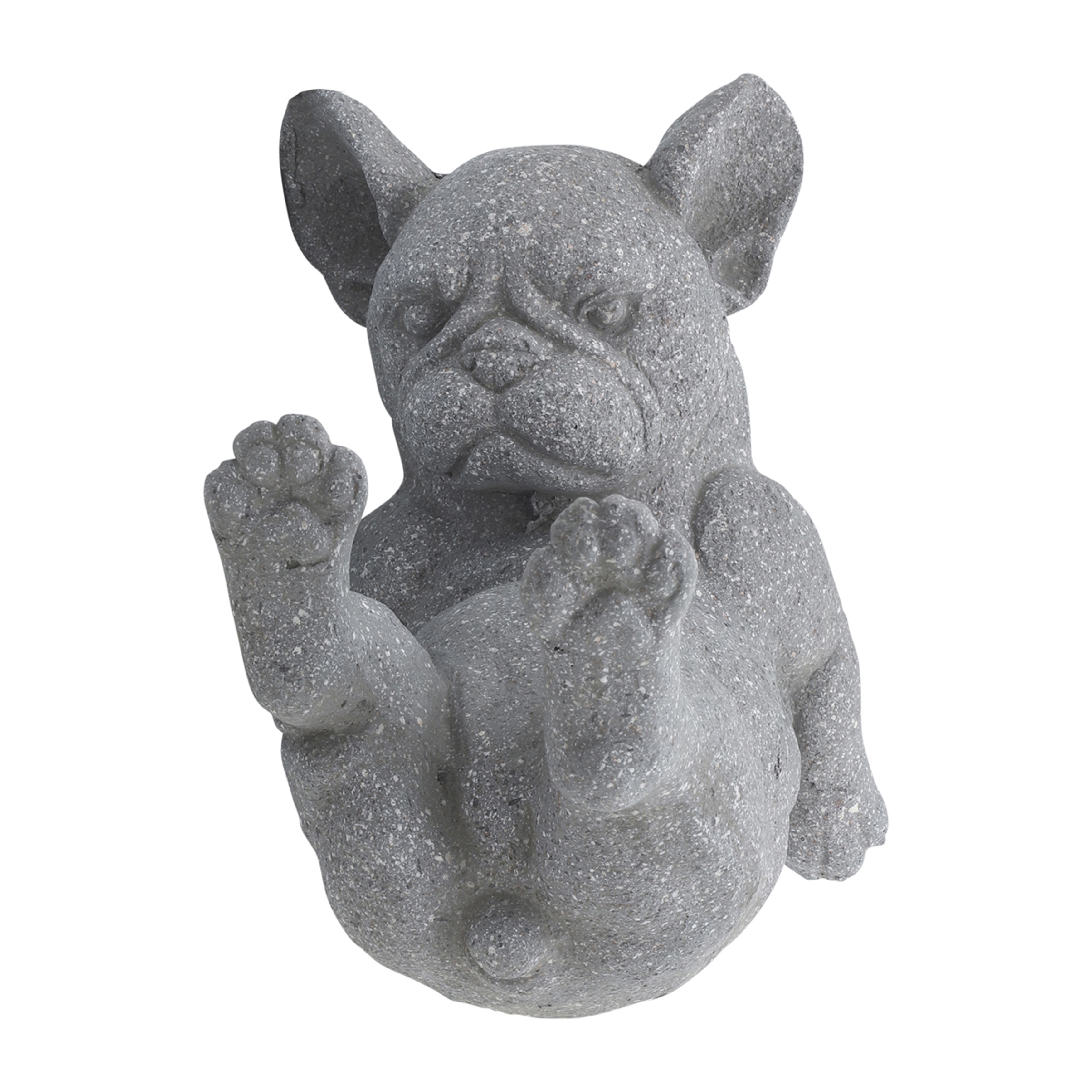 Sagebrook 14" Resin Yoga Dog - Gray