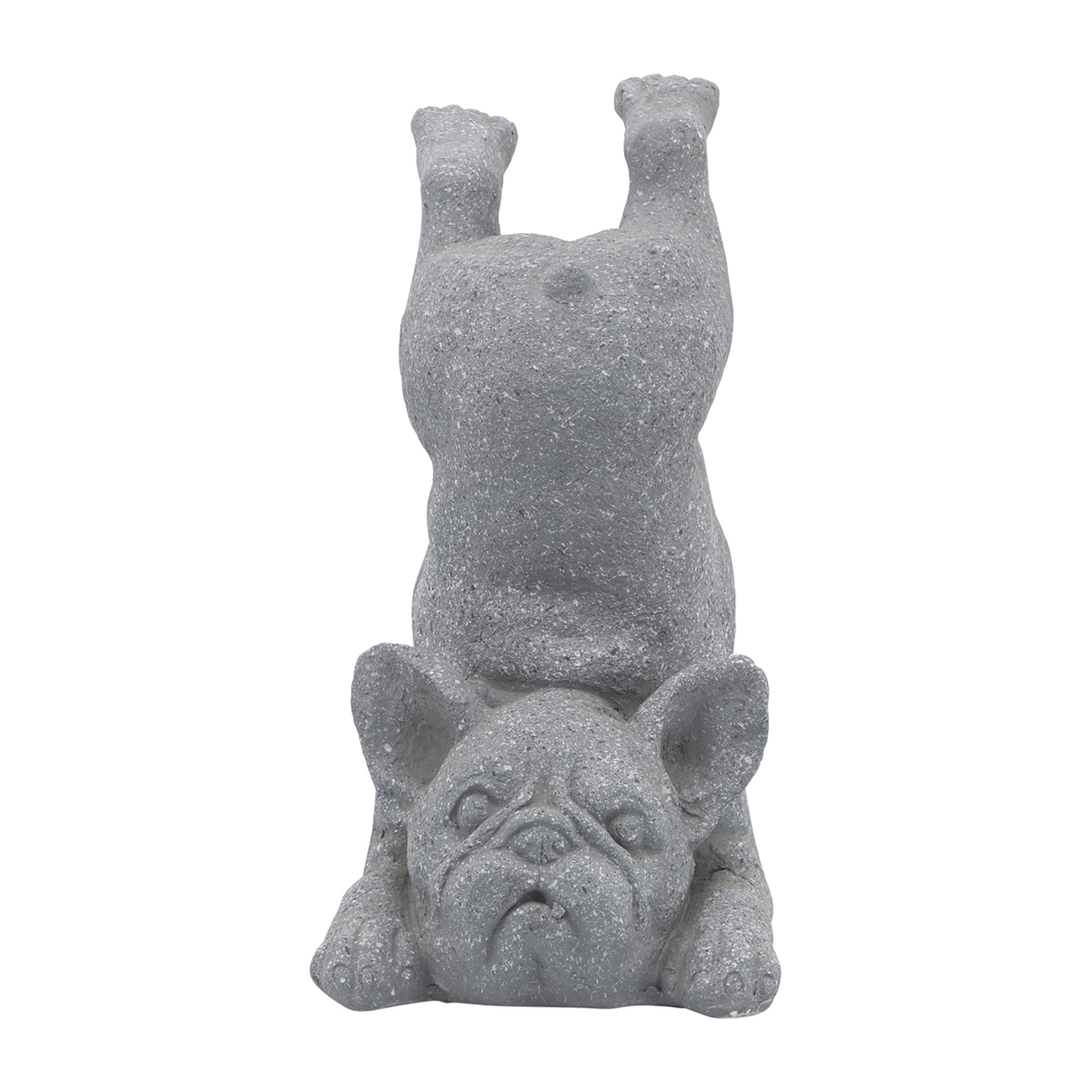 Sagebrook 15" Resin Sirsasana Dog - Gray