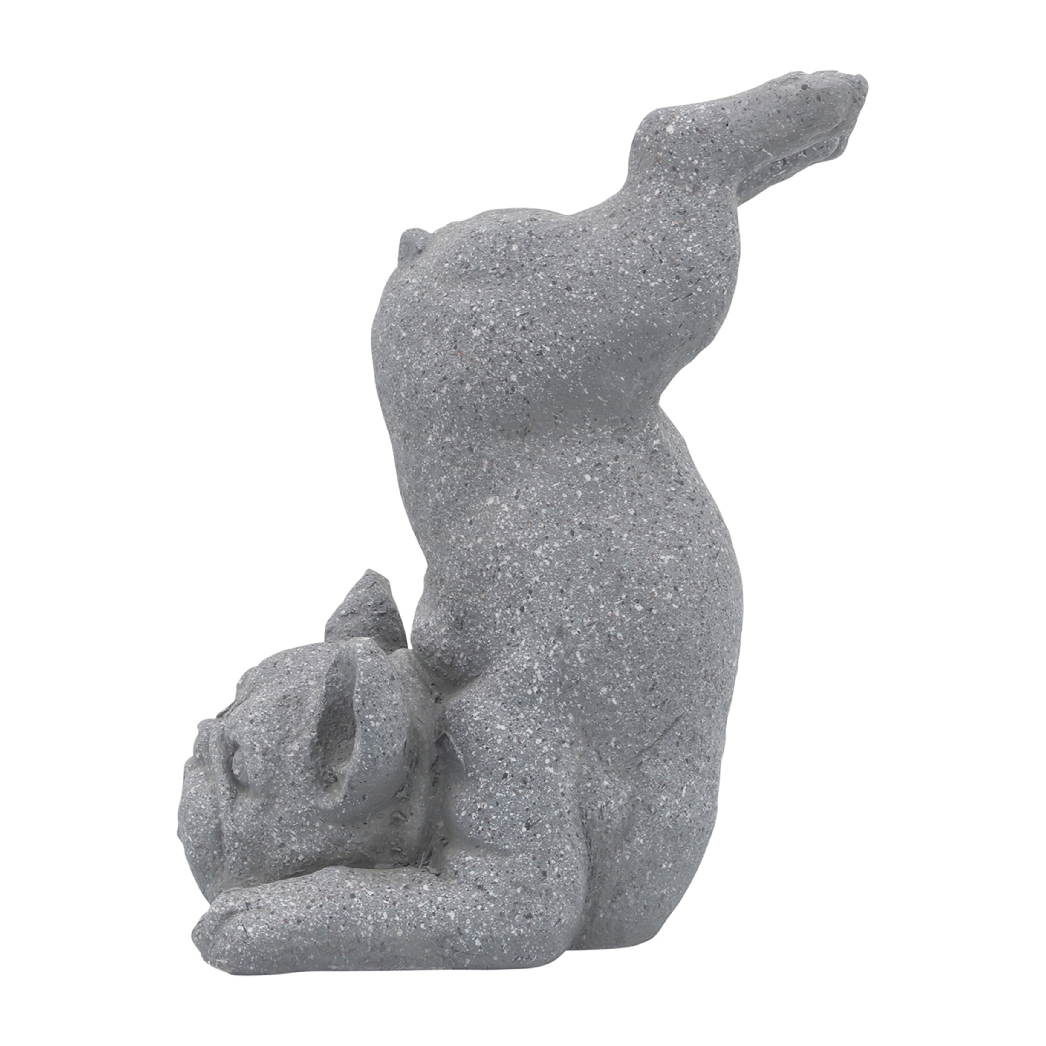 Sagebrook 15" Resin Sirsasana Dog - Gray