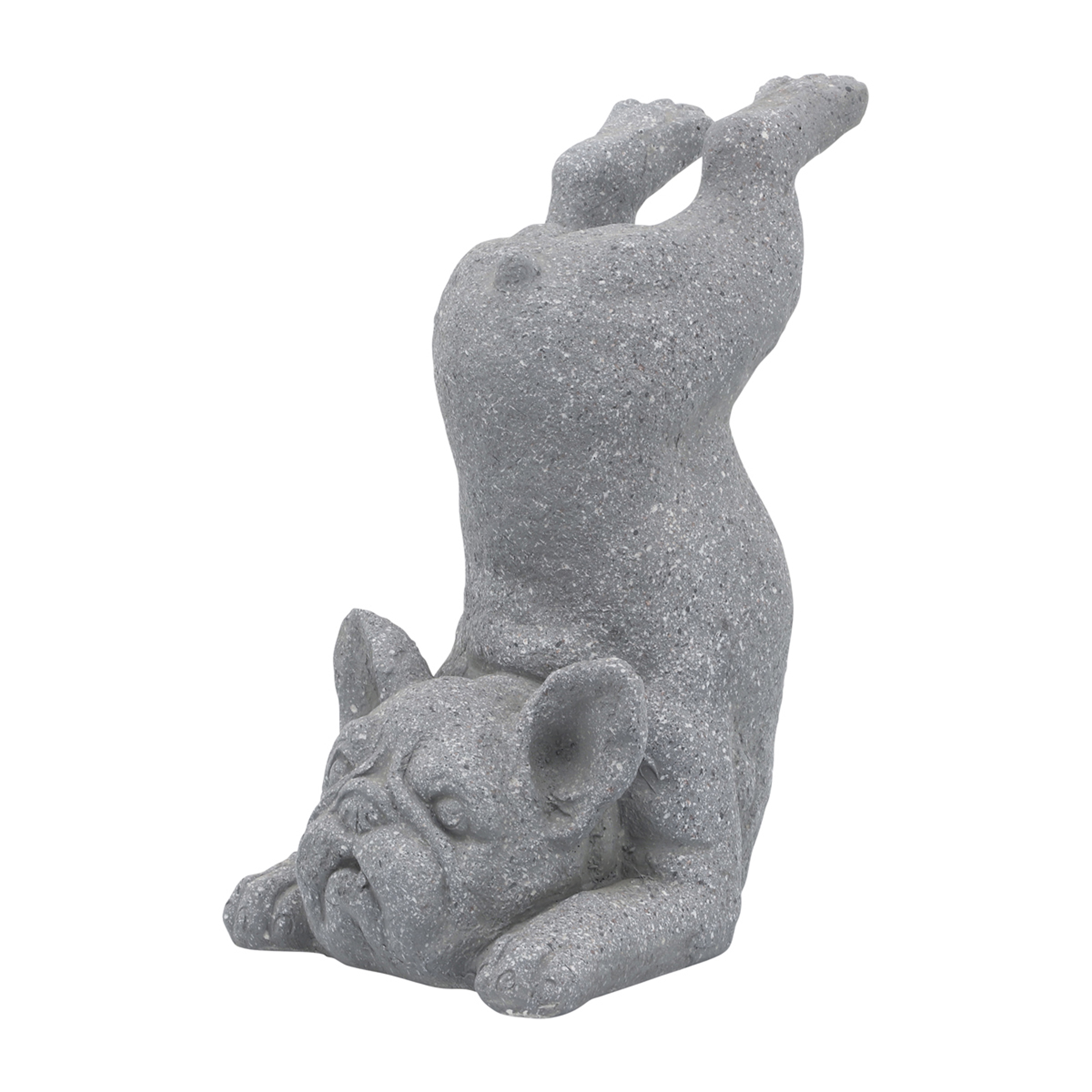 Sagebrook 15" Resin Sirsasana Dog - Gray