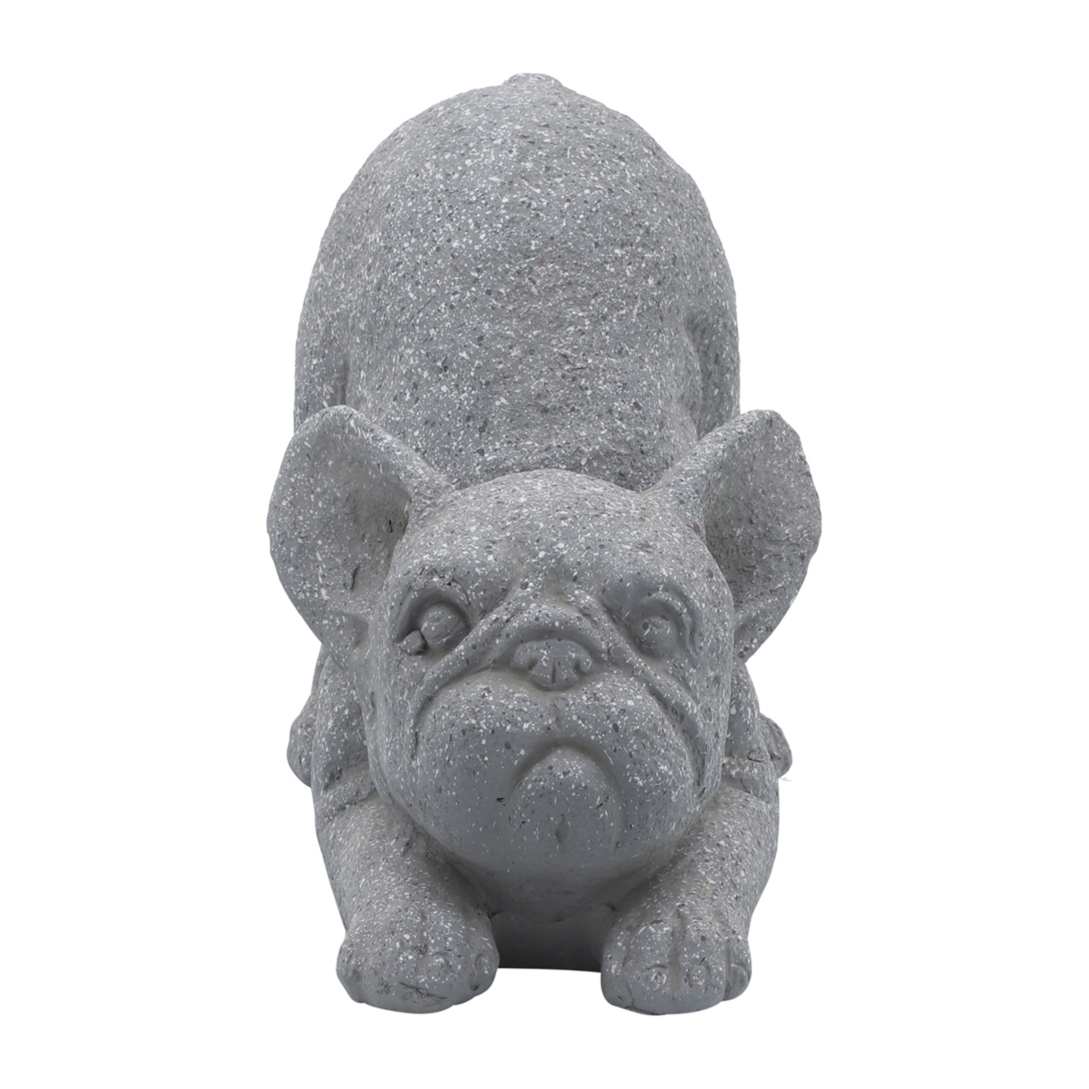 Sagebrook 10" Resin Yoga Dog - Gray