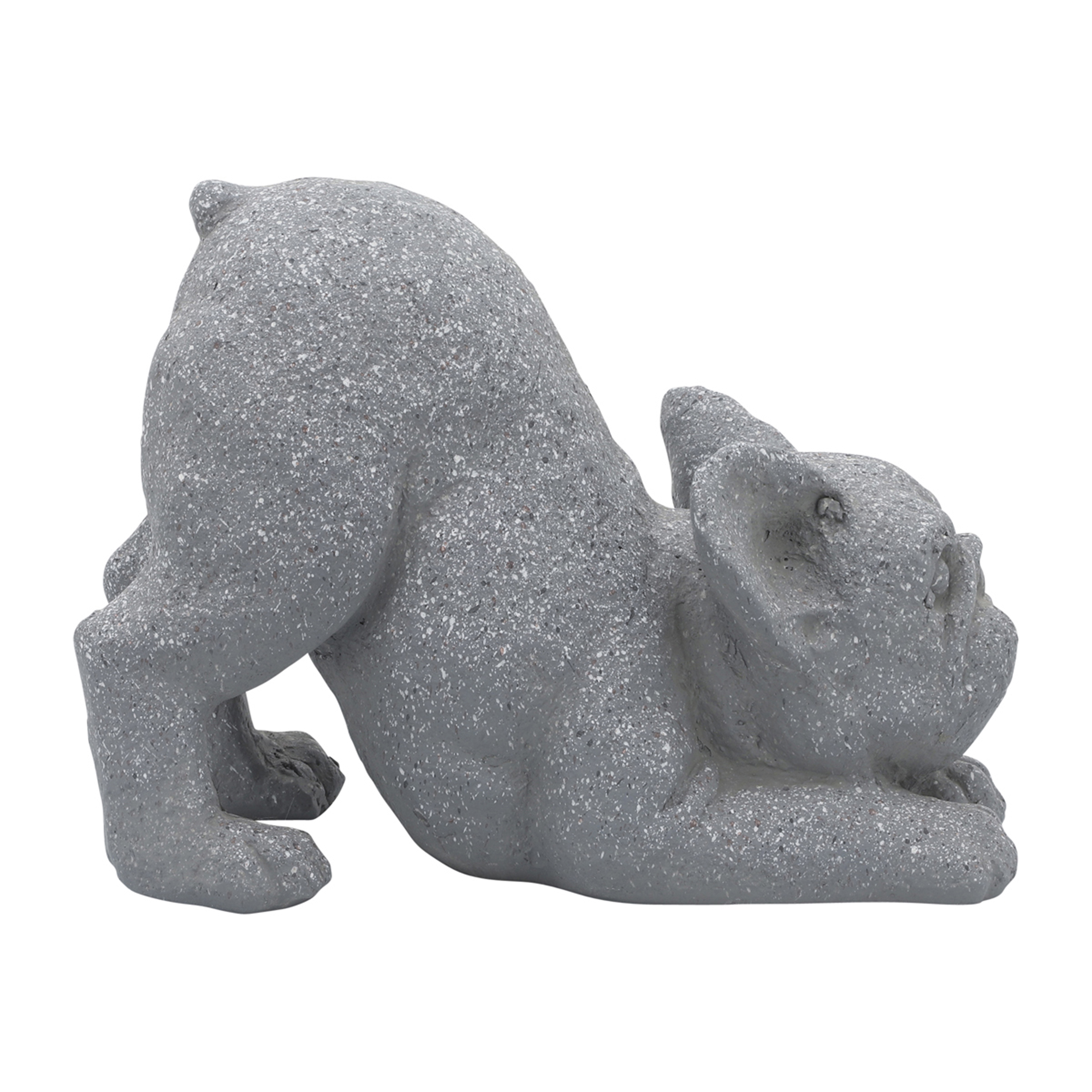 Sagebrook 10" Resin Yoga Dog - Gray