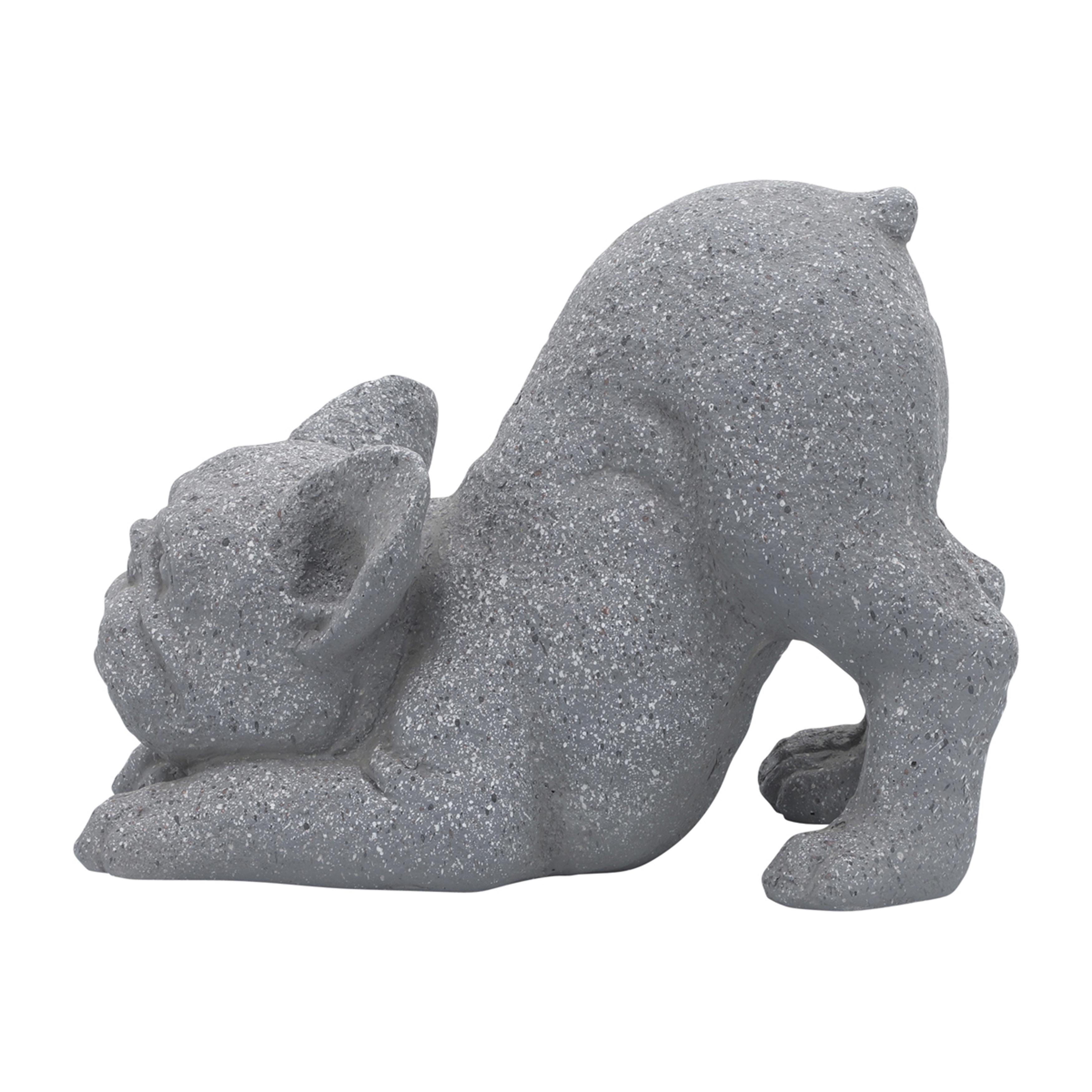 Sagebrook 10" Resin Yoga Dog - Gray