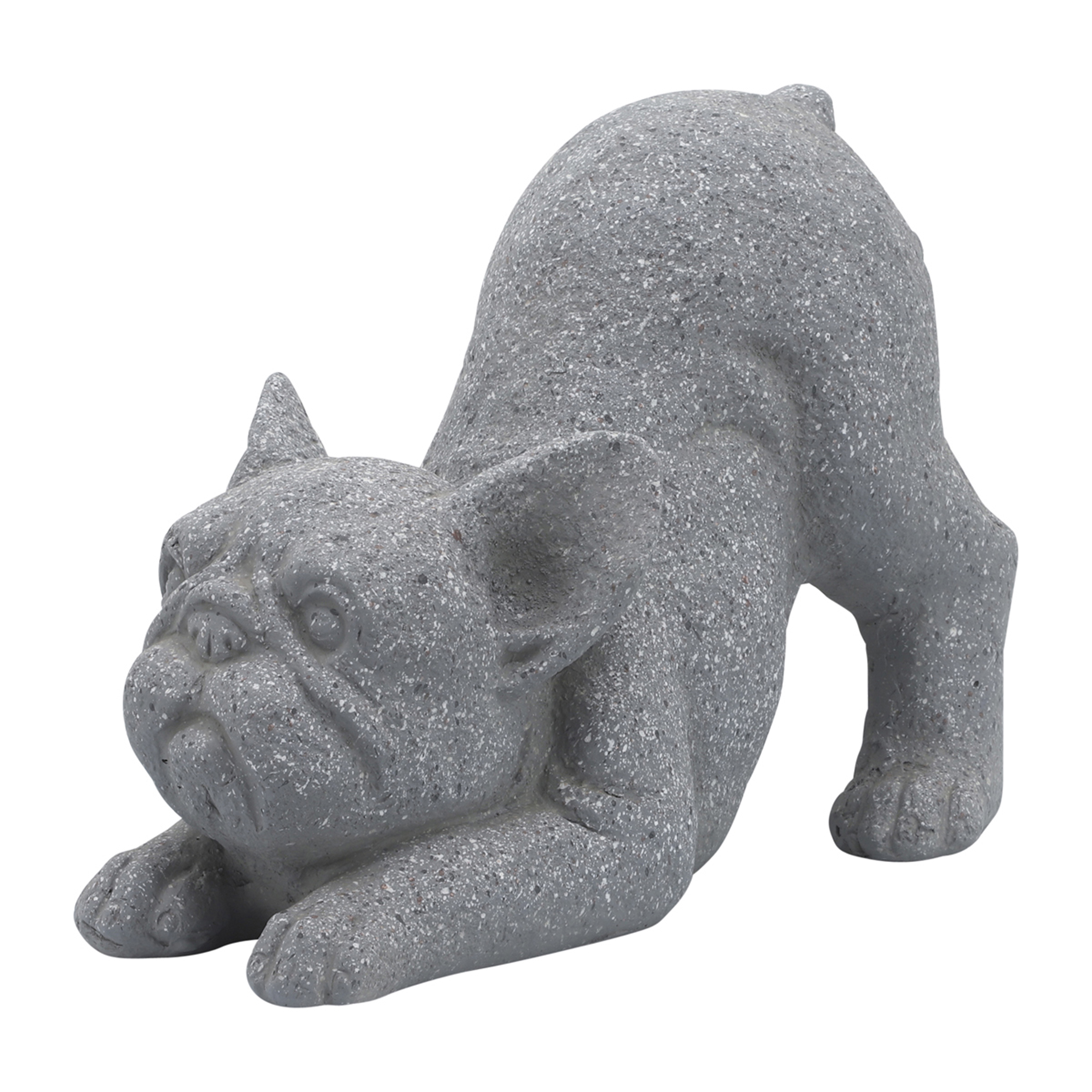 Sagebrook 10" Resin Yoga Dog - Gray