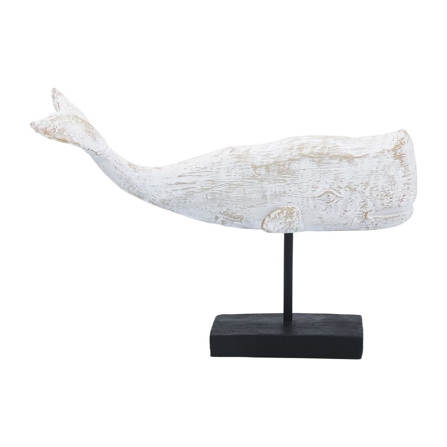 Sagebrook - 8" Resin Whale On A Stand in White