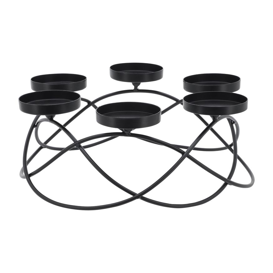 Sagebrook - 14" Metal 6-Pillar Holders in Black