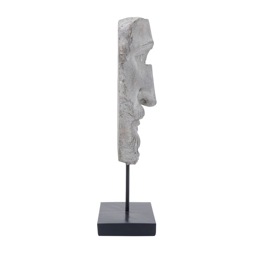 Sagebrook 16" Resin Face On Stand - Gray