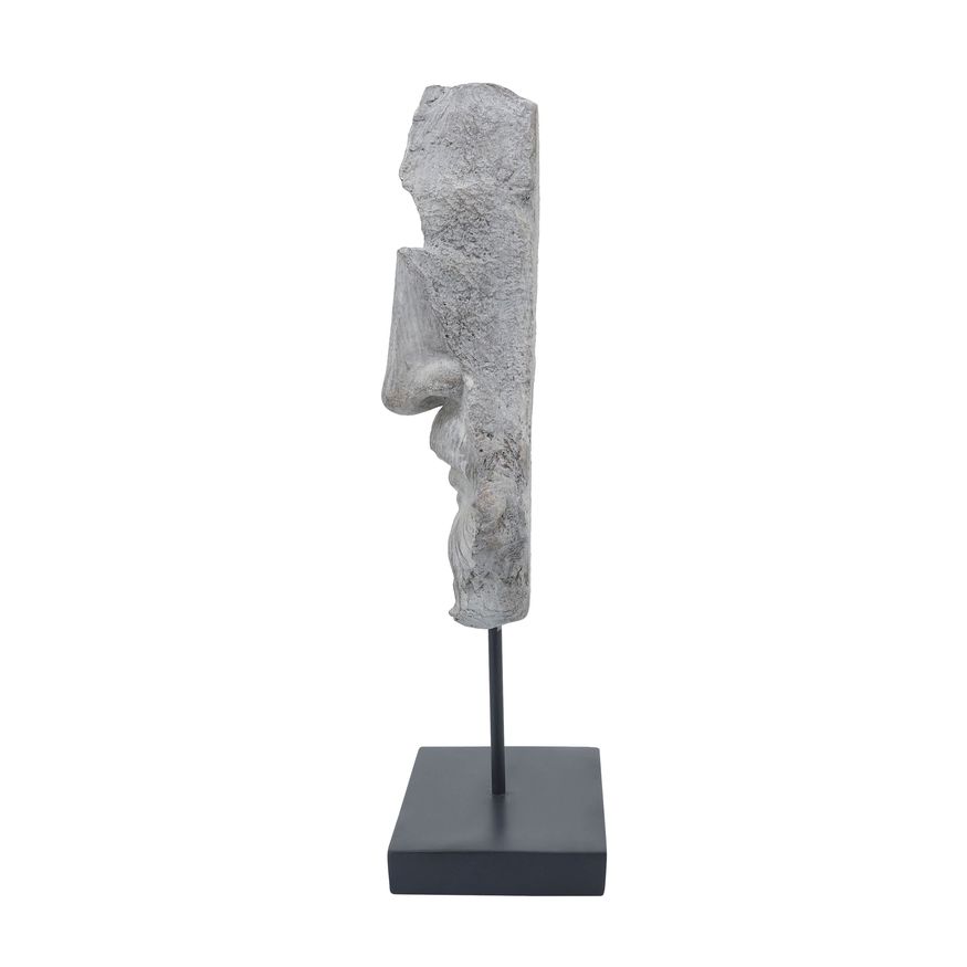 Sagebrook 16" Resin Face On Stand - Gray