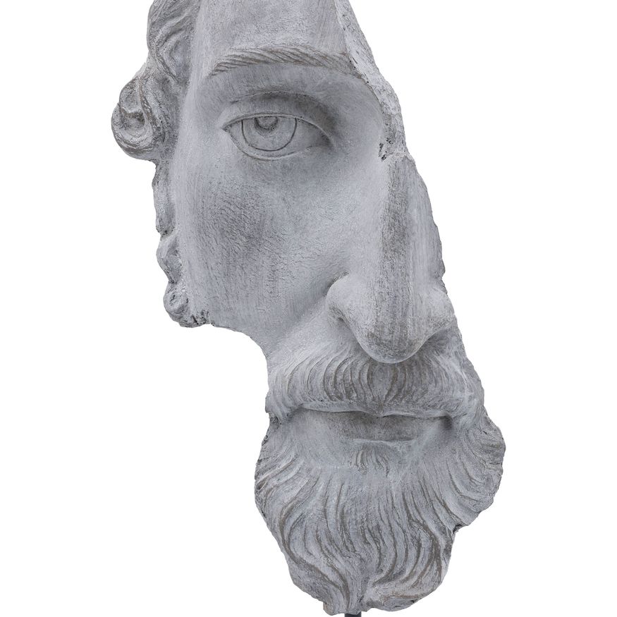 Sagebrook 16" Resin Face On Stand - Gray