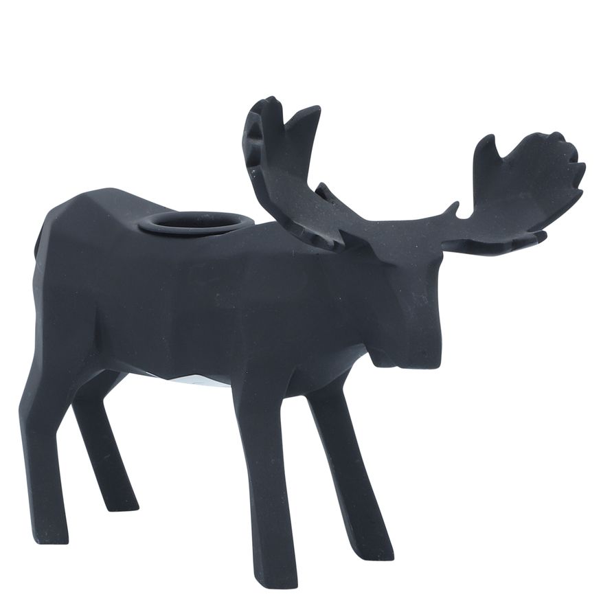 Sagebrook 7" Resin Forest Animals Candle Holders (Set of 3) - Black