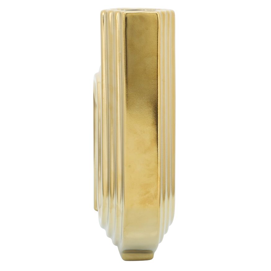 Sagebrook 11" Ceramic Loopy Vase - Gold