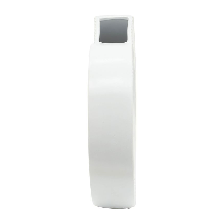 Sagebrook 13" Ceramic Asbtract Vase - White