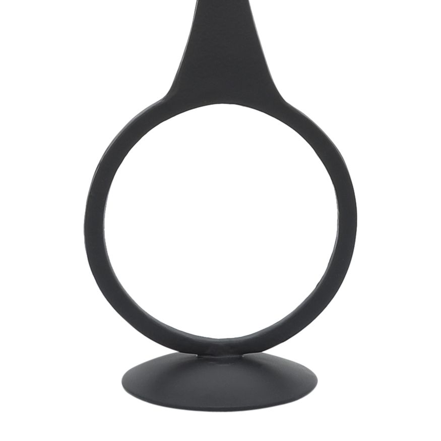 Sagebrook 10" Metal Round Taper Candle Holder - Black