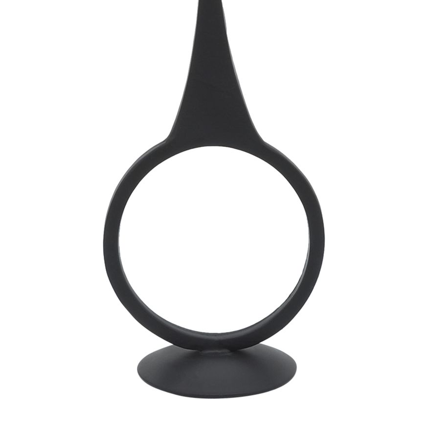 Sagebrook 13" Metal Round Taper Candle Holder - Black