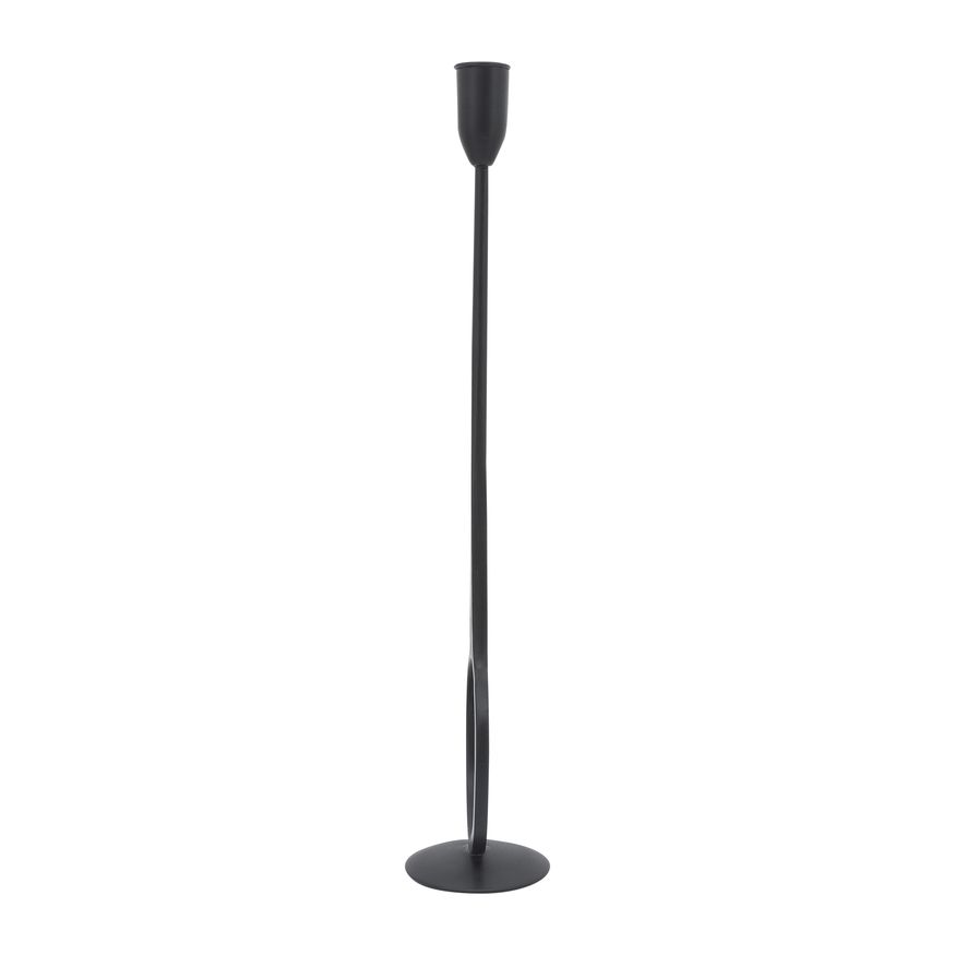 Sagebrook 16" Metal Round Taper Candle Holder - Black