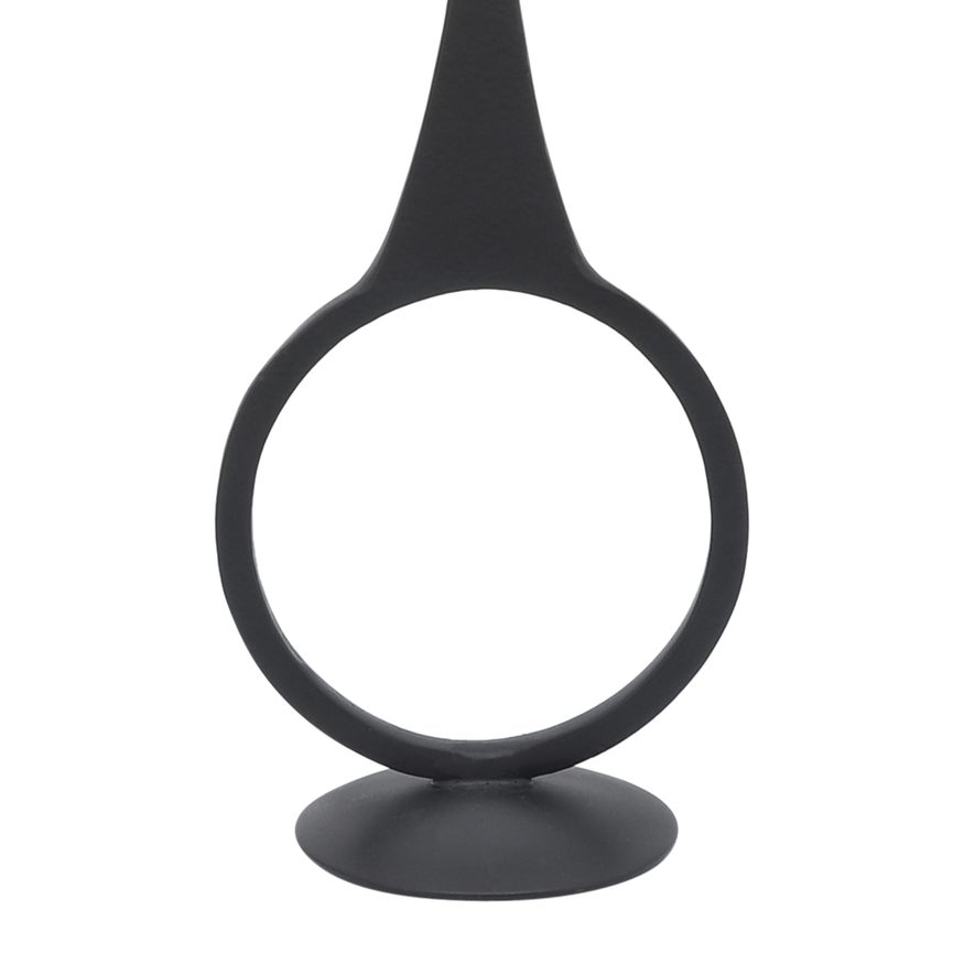 Sagebrook 16" Metal Round Taper Candle Holder - Black