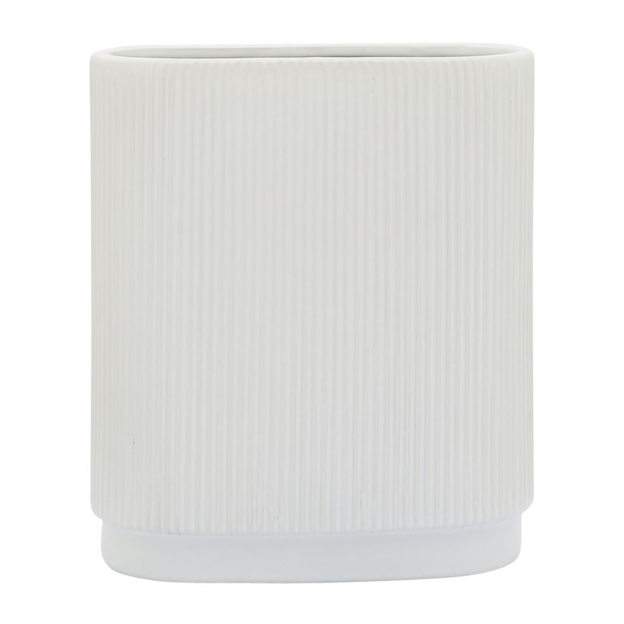 Sagebrook 12" Ceramic Ridged Vase