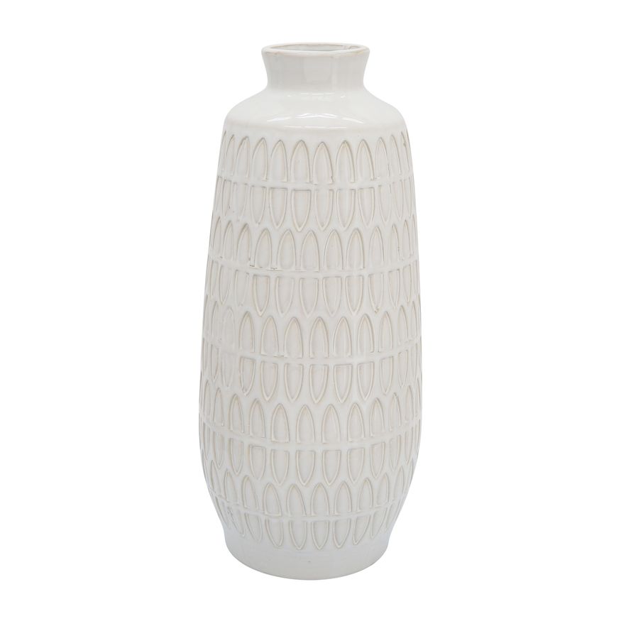 Sagebrook - 6" Ceramic Round Aztec Vase