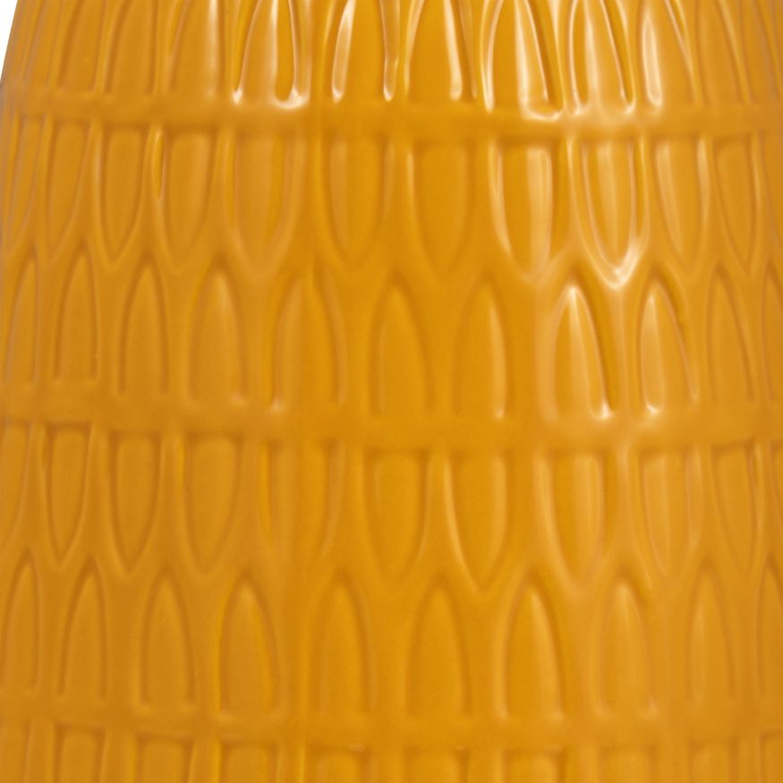 Sagebrook™ 12" Ceramic Carved Vase - Mustard Gold